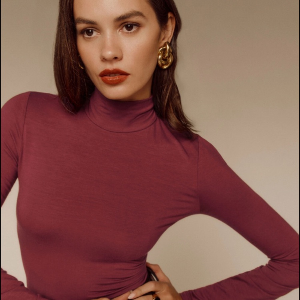 Reformation Nell Knit Top - chianti xs